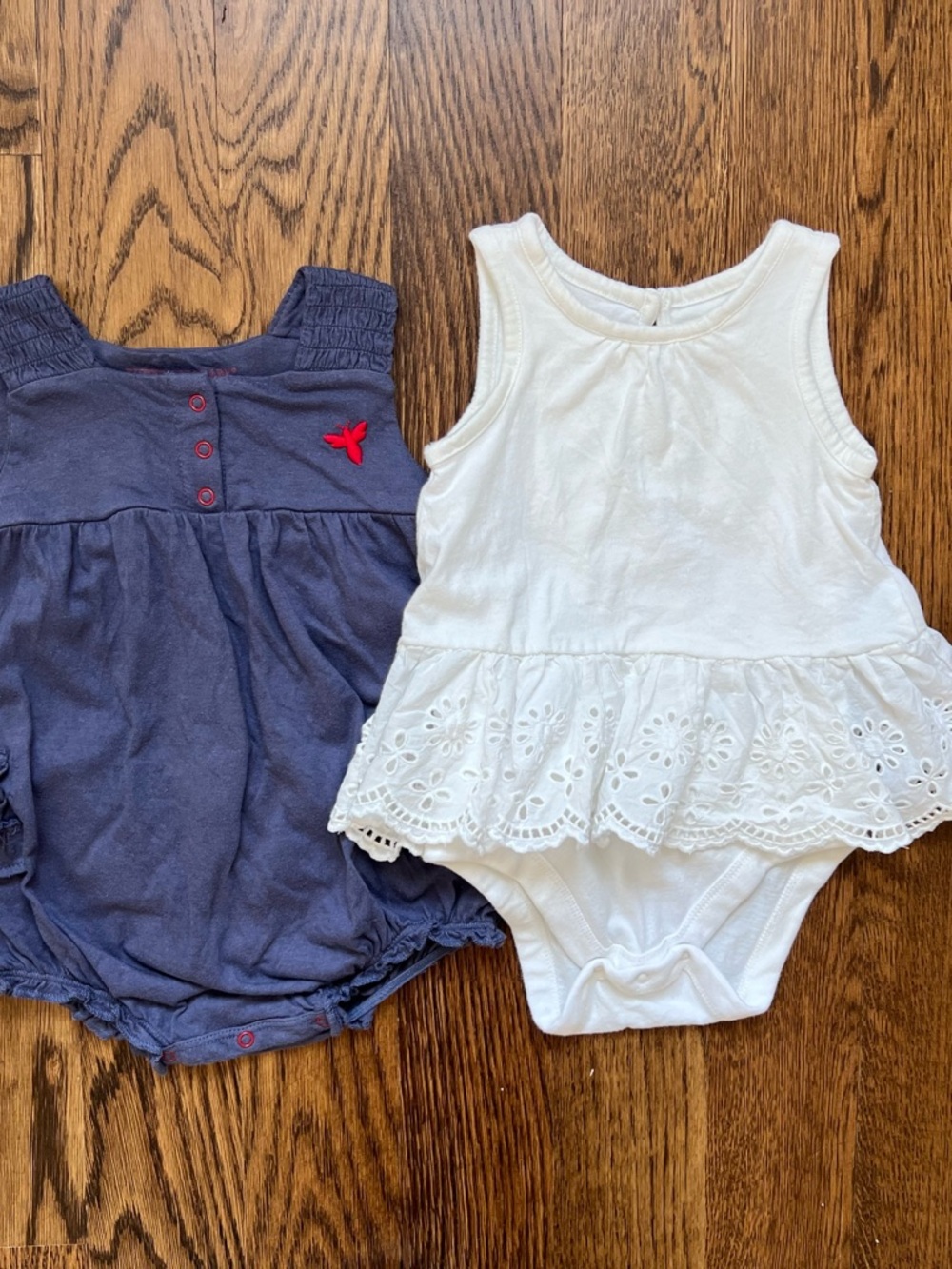 2 GAP and Burt’s Bees Sleeveless Onesies